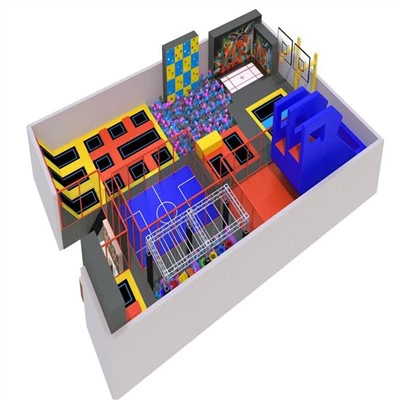 Trampoline Park z Ninja Warrior Course rzuć wyzwanie swoim umiejętnościom i sile