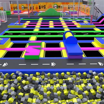 Dostawca parku trampolin zapewnia trampolinę do głównego skoku